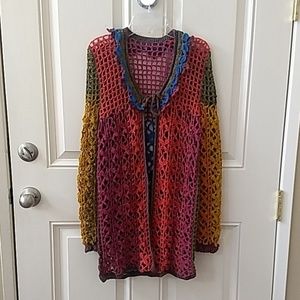 Crochet Hippie Boho detailed sweater - hanemade